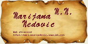 Marijana Nedović vizit kartica